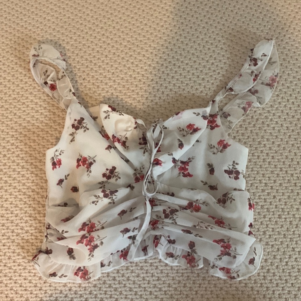 Princess Polly Floral Ruffle Top